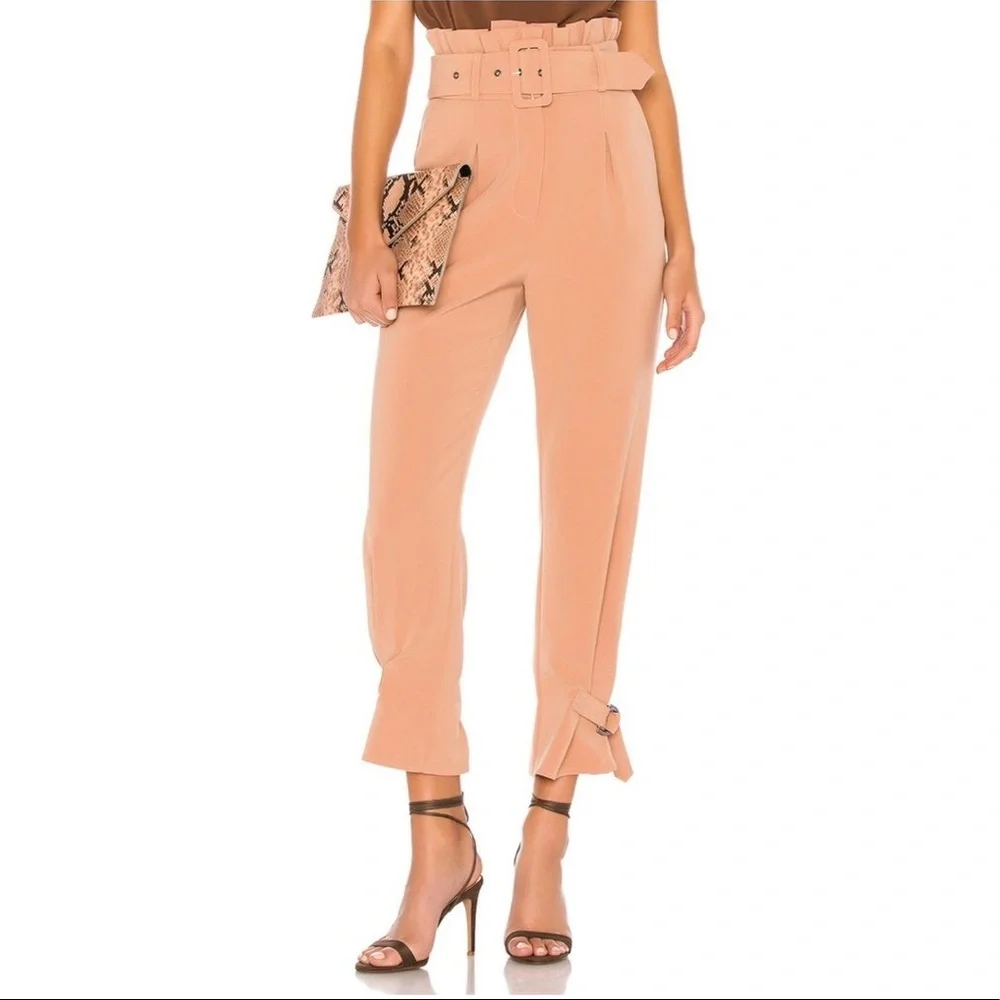 LOVERS + FRIENDS Rafaella Ruffle Paperbag Waist Pants_2